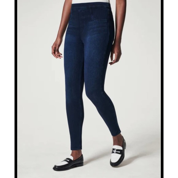 SPANX Denim - Spanx Jean-ish Ankle Leggings women’s size L twilight rise